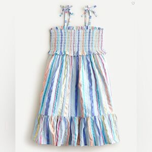 J. Crew Girls' smocked bodice tie-shoulder dress • size 8 • AX474